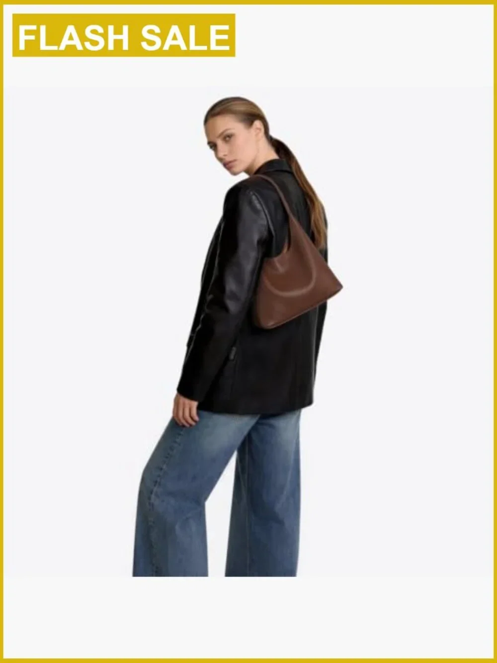 Small Slouchy Hobo Purse Vegan Leather Shoulder Bag Everyday Tote Handbag